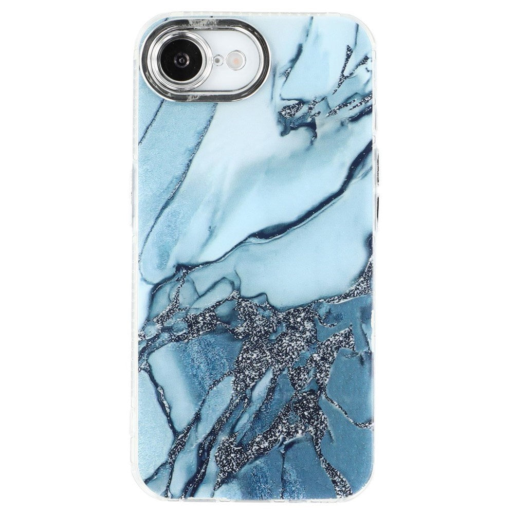 EIDERWOOD iPhone 16e Hybrid Case with Marble Design - Blue