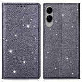EIDERWOOD Samsung Galaxy S25 Edge Faux Leather Flip Case with Wallet - Glitter - Grey
