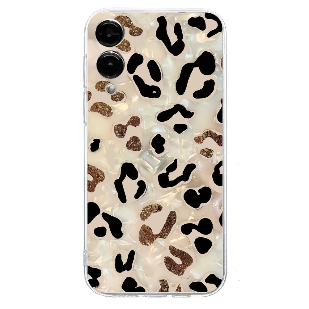 EIDERWOOD Samsung Galaxy S25 Edge Flexible Plastic Case with Motif - Transparent / Leopard