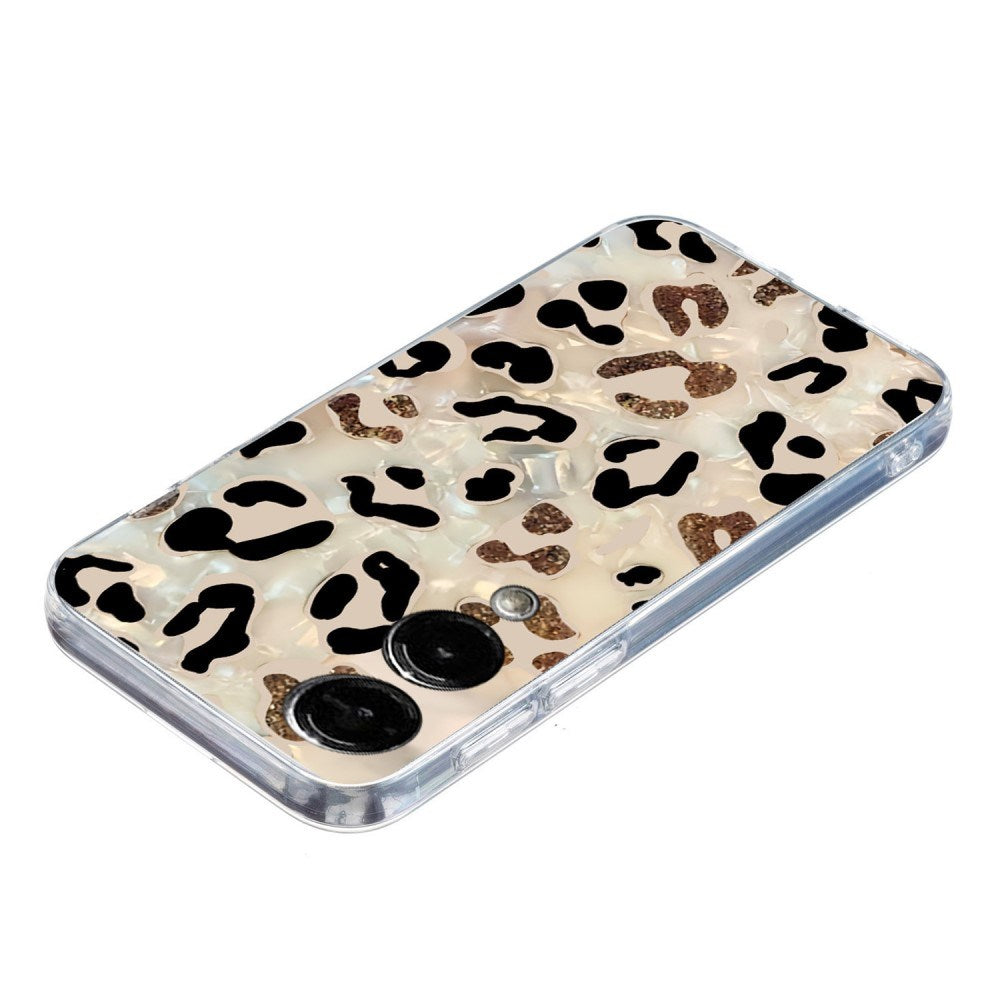 EIDERWOOD Samsung Galaxy S25 Edge Flexible Plastic Case with Motif - Transparent / Leopard