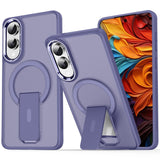 EIDERWOOD Samsung Galaxy S25 Edge Hybrid Case with Stand Function - MagSafe Compatible - Purple