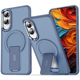 EIDERWOOD Samsung Galaxy S25 Edge Hybrid Case with Stand Function - MagSafe Compatible - Blue