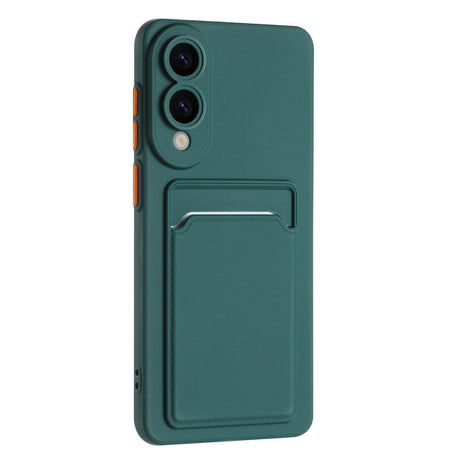 EIDERWOOD Samsung Galaxy S25 Edge Flexible Plastic Case with Cardholder - Dark Green