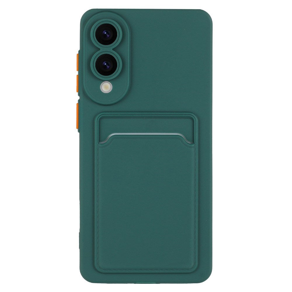 EIDERWOOD Samsung Galaxy S25 Edge Flexible Plastic Case with Cardholder - Dark Green