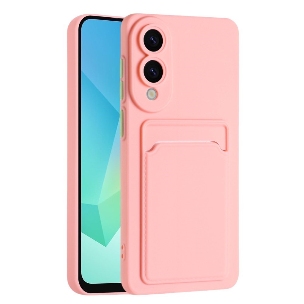 EIDERWOOD Samsung Galaxy S25 Edge Flexible Plastic Case with Cardholder - Pink