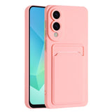 EIDERWOOD Samsung Galaxy S25 Edge Flexible Plastic Case with Cardholder - Pink