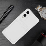 EIDERWOOD Samsung Galaxy S25 Edge Flexible Plastic Case with Cardholder - White