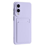 EIDERWOOD Samsung Galaxy S25 Edge Flexible Plastic Case with Cardholder - Purple