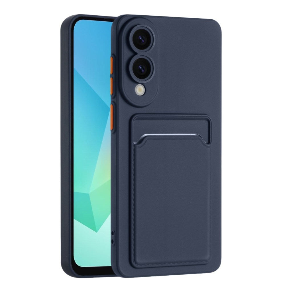 EIDERWOOD Samsung Galaxy S25 Edge Flexible Plastic Case with Cardholder - Dark Blue