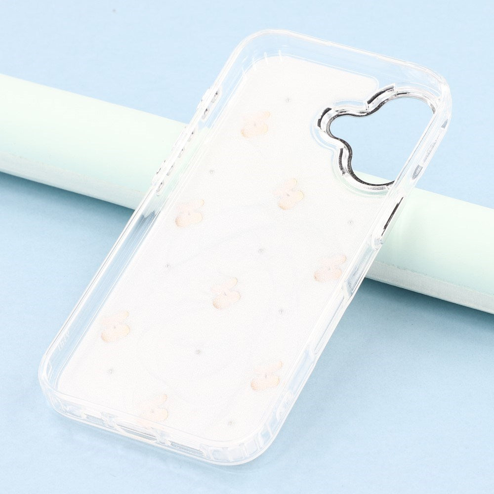 EIDERWOOD iPhone 16 Hybrid Case with 3D Cherry - Silver