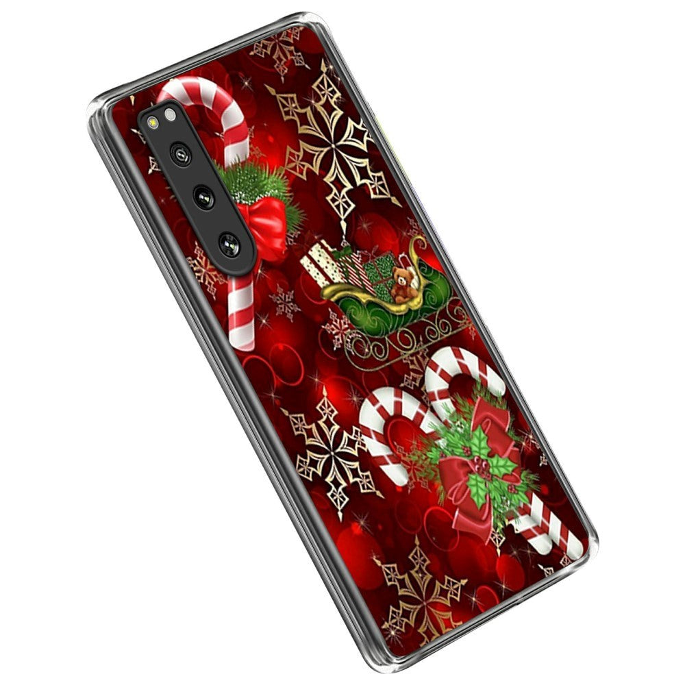 Sony Xperia 5 IV Flexible Plastic Christmas Case - Candy Canes