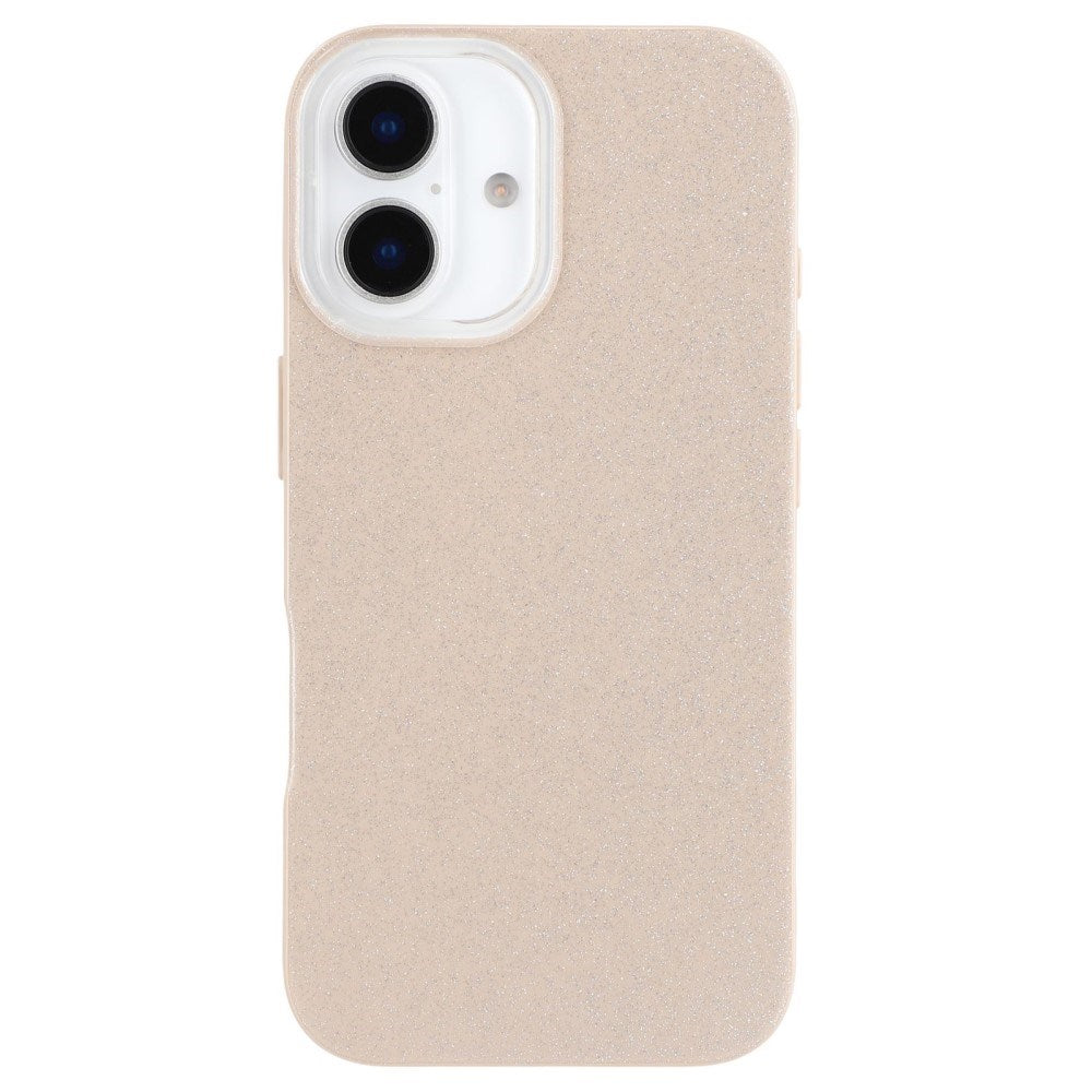 EIDERWOOD IPhone 16 Flexible Plastic Case with Glitter - Beige