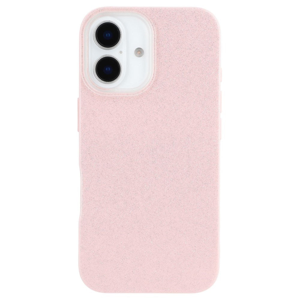 EIDERWOOD IPhone 16 Flexible Plastic Case with Glitter - Pink