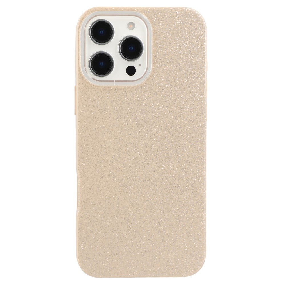EIDERWOOD IPhone 16 Pro Flexible Plastic Case with Glitter - Beige