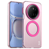 IMAK Huawei Mate 70 Hybrid Plastic Case - MagSafe Compatible - Transparent / Pink