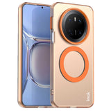 IMAK Huawei Mate 70 Hybrid Plastic Case - MagSafe Compatible - Transparent / Orange