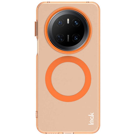 IMAK Huawei Mate 70 Hybrid Plastic Case - MagSafe Compatible - Transparent / Orange