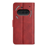 EIDERWOOD Nothing Phone (3a) Faux Leather Flip Case with Wallet & Stand Function - Red