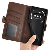 EIDERWOOD Nothing Phone (3a) Faux Leather Flip Case with Wallet & Stand Function - Brown
