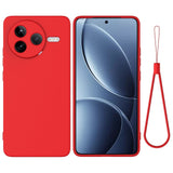Xiaomi Poco F7 Pro EIDERWOOD Silicone Case with Strap - Red