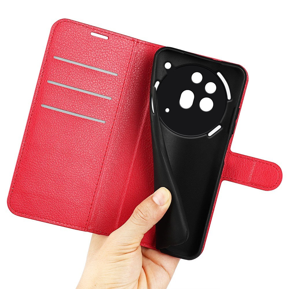 EIDERWOOD Nothing Phone (3a) Pro Faux Leather Flip Case with Cardholder & Stand Function - Red