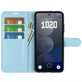 EIDERWOOD Nothing Phone (3a) Pro Faux Leather Flip Case with Cardholder & Stand Function - Blue