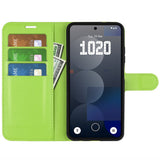 EIDERWOOD Nothing Phone (3a) Pro Faux Leather Flip Case with Cardholder & Stand Function - Green
