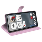 EIDERWOOD Nothing Phone (3a) Faux Leather Flip Case with Cardholder & Stand Function - Pink