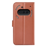 EIDERWOOD Nothing Phone (3a) Faux Leather Flip Case with Cardholder & Stand Function - Brown