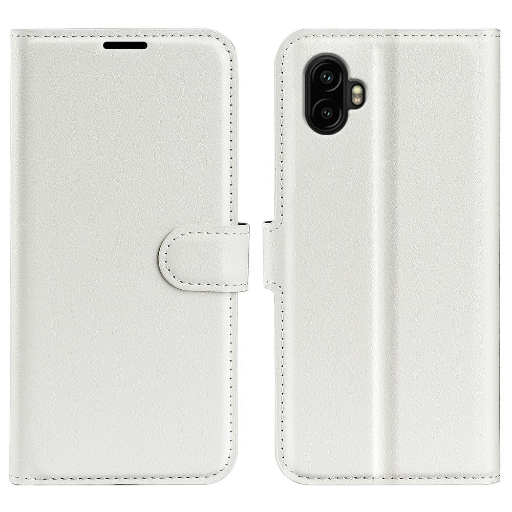 EIDERWOOD Samsung Galaxy Xcover 7 Pro Faux Leather Flip Case with Cardholder & Stand Function - White