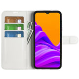 EIDERWOOD Samsung Galaxy Xcover 7 Pro Faux Leather Flip Case with Cardholder & Stand Function - White