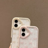 EIDERWOOD iPhone 16 Hybrid Case with Bows and Rhinestones - Transparent / Pink