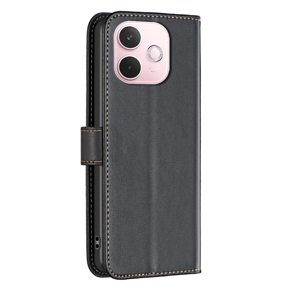 Oppo A5 Pro (4G / 5G) BINFEN Faux Leather Flip Case with Card Holder & Stand Function - Black