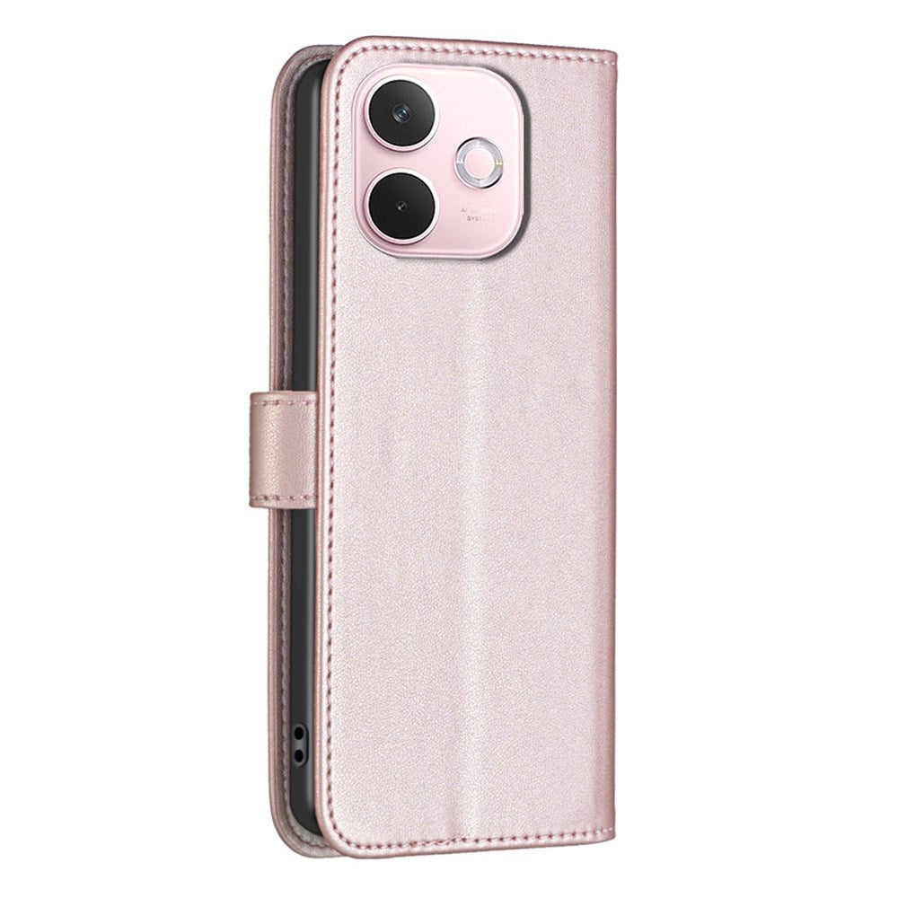 Oppo A5 Pro (4G / 5G) BINFEN Faux Leather Flip Case with Card Holder & Stand Function - Rose Gold
