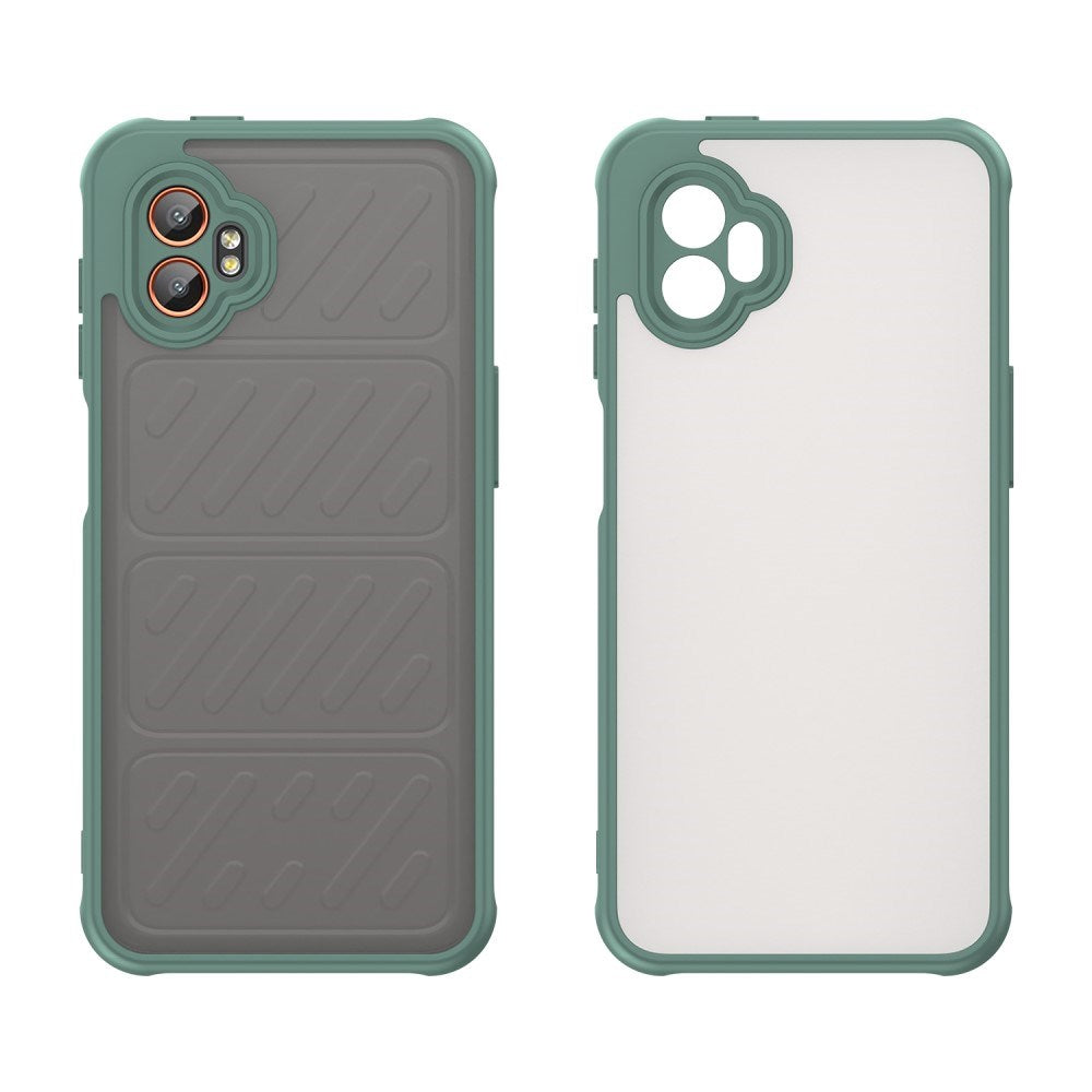 EIDERWOOD Samsung Galaxy Xcover 7 Pro Hybrid Plastic Case with Matte Back - Transparent / Green