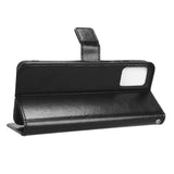 EIDERWOOD Motorola Moto E22 / E22i Leather Flip Case with Stand & Wallet - Black