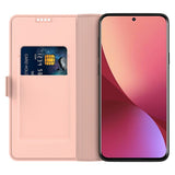 Xiaomi Poco F7 Ultra EIDERWOOD Faux Leather Flip Case with Card Holder & Stand Function – Rose Gold