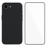 iPhone 16e Protection Set with Flexible Plastic Case & Screen Protector - Black