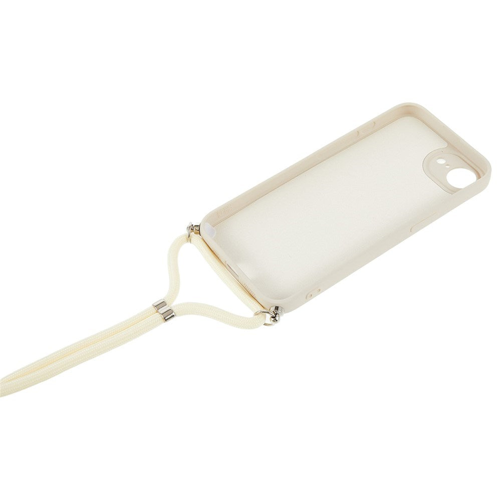 iPhone 17e / 16e EIDERWOOD Lined Flexible Plastic Case w. Strap - Beige