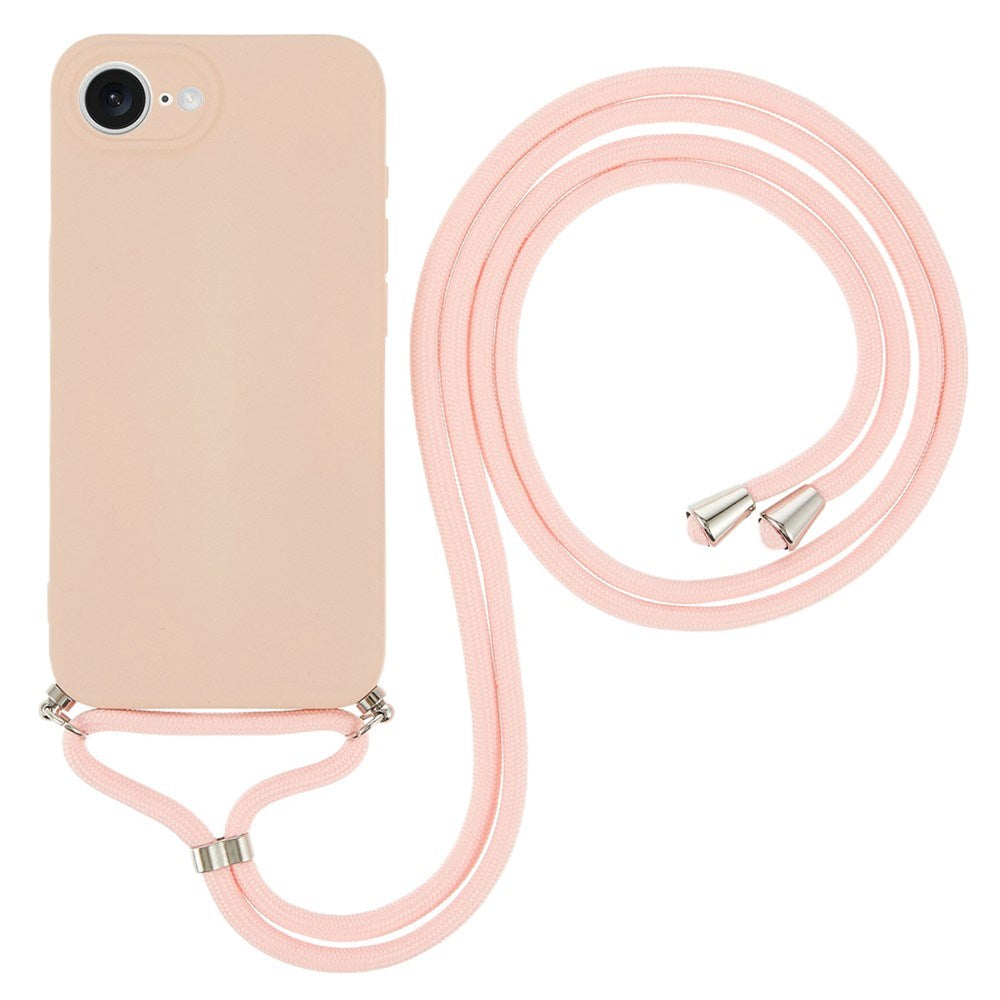 iPhone 17e / 16e EIDERWOOD Lined Flexible Plastic Case w. Strap - Pink