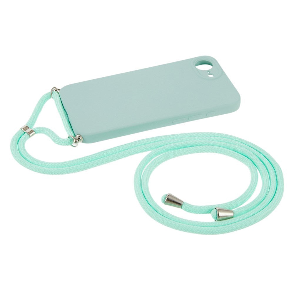 iPhone 17e / 16e EIDERWOOD Lined Flexible Plastic Case w. Strap - Light Blue