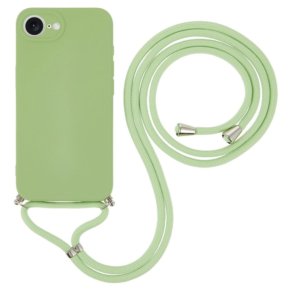 iPhone 17e / 16e EIDERWOOD Lined Flexible Plastic Case w. Strap - Light Green
