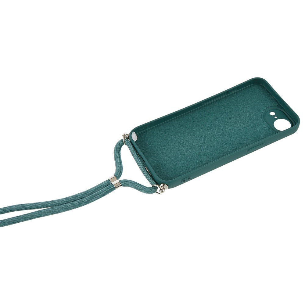 iPhone 17e / 16e EIDERWOOD Lined Flexible Plastic Case w. Strap - Dark Green