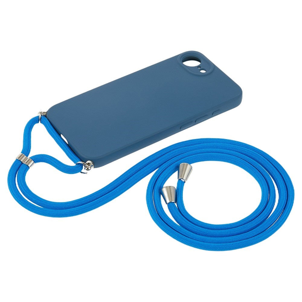 iPhone 17e / 16e EIDERWOOD Lined Flexible Plastic Case w. Strap - Dark Blue