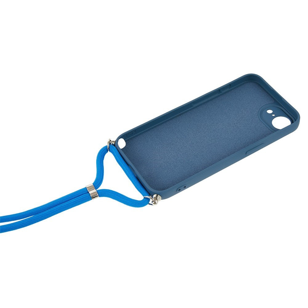 iPhone 17e / 16e EIDERWOOD Lined Flexible Plastic Case w. Strap - Dark Blue