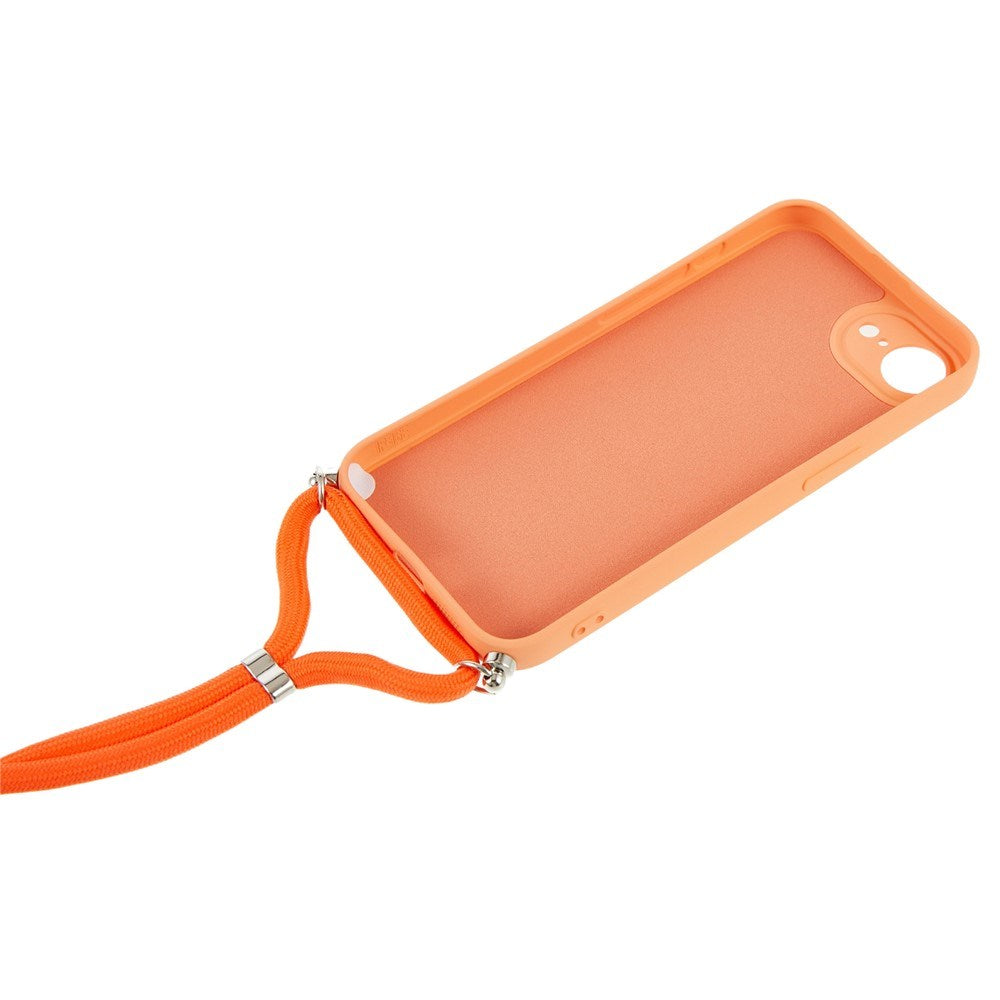 iPhone 17e / 16e EIDERWOOD Lined Flexible Plastic Case w. Strap - Orange