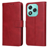 EIDERWOOD Honor 400 Lite Faux Leather Flip Case with Strap - Red