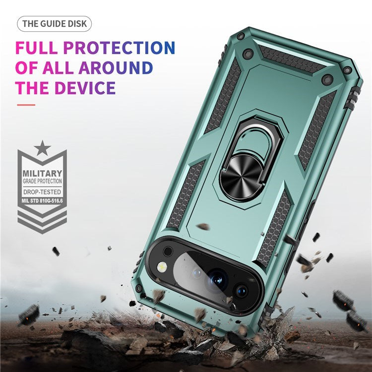 EIDERWOOD Google Pixel 10 Pro XL Hybrid Craftsman Case with 360 Rotatable Kickstand - Green