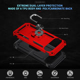 EIDERWOOD Google Pixel 10 / 10 Pro Tough Case with 360 Rotatable Kickstand - Red