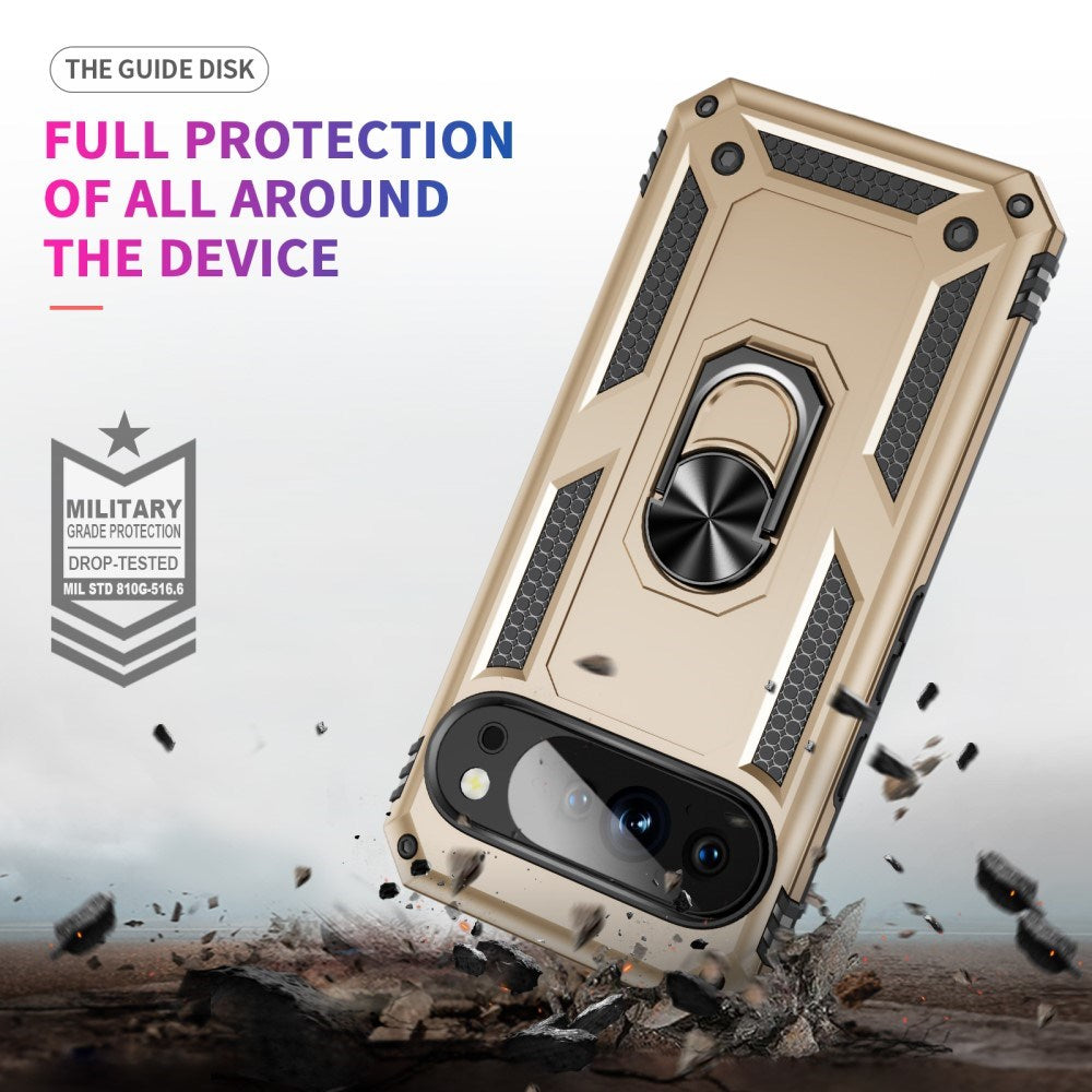 EIDERWOOD Google Pixel 10 / 10 Pro Tough Case with 360 Rotatable Kickstand - Gold